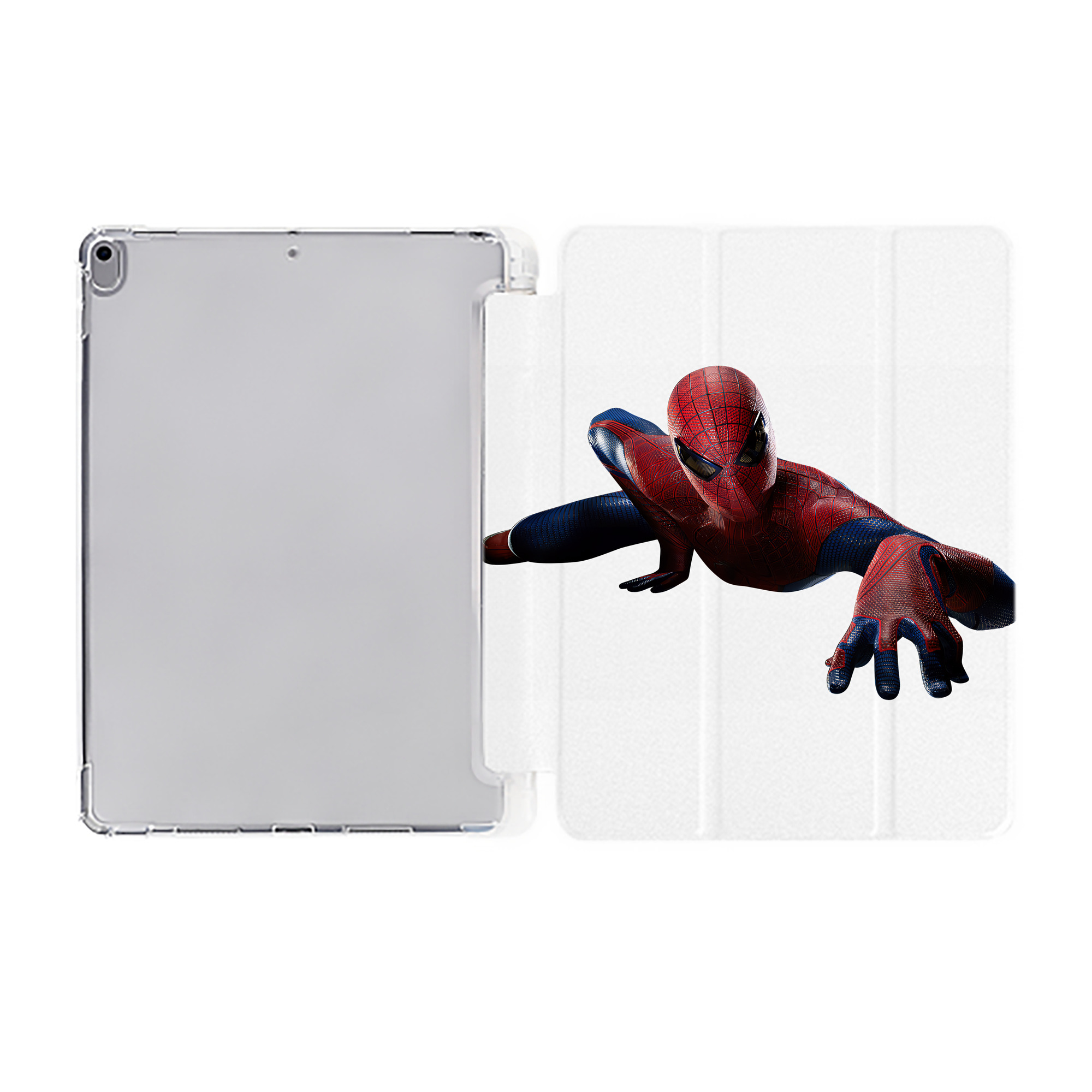 （画像用） Spider Man スパイダーマン IPad ケース ペン収納付き 三つ折りスタンド PUレザー×シリコン 対応機種9.5/10.5/10.9インチ